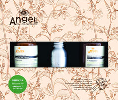 Green tea anti-dandruff gift pack with shampoo, conditioner, spray bottles