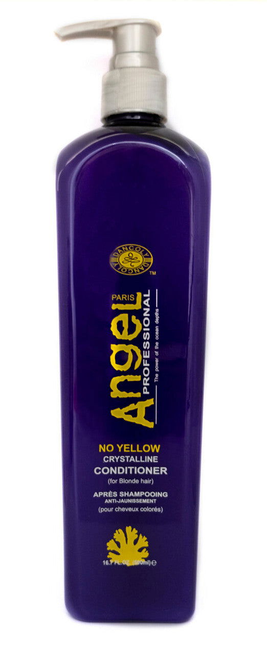 Purple conditioner bottle with pump, no yellow crystalline formula, 500 ml