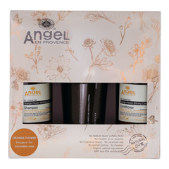 Angel En Provence orange flower hair care gift pack with shampoo and conditioner bottles