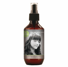 Angel Tea Tree kids detangler spray bottle, amber with black pump