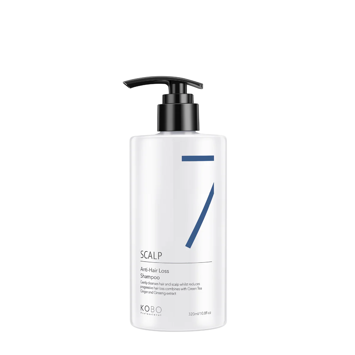 KOBO Scalp anti-hair loss shampoo white bottle with pump, 320 ml