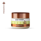 Ultra moisturising herbal cream jar with brown lid and green leaf label