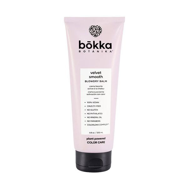 Bokka velvet smooth blow dry balm 200 ml tube, pink with black cap