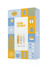 Milk shake trio gift pack box with colorful icons