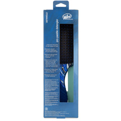 Wet Brush Pro paddle detangler brush packaging with back label and blue speckled brush