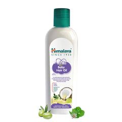 Himalaya Baby Hair Oil bottle with teal cap and white label.