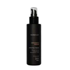Barber Art grooming cream bottle, 150ml, black pump dispenser