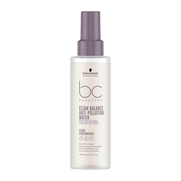 Schwarzkopf BC Bonacure Clean Balance anti-pollution water bottle, white with purple cap
