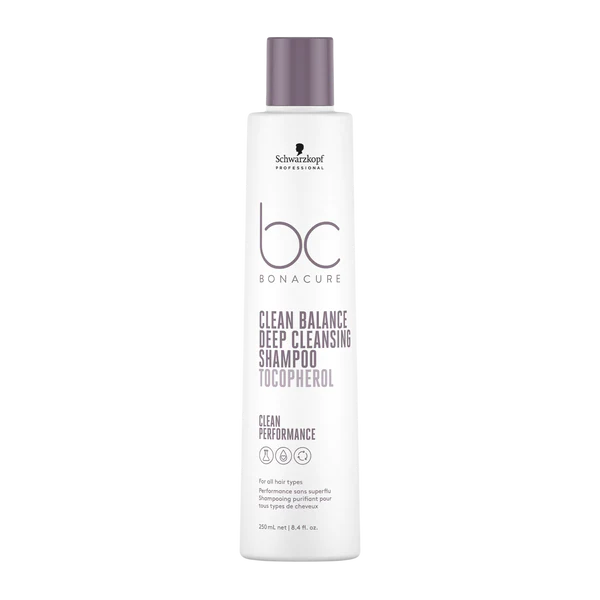 Schwarzkopf BC Bonacure Clean Balance deep cleansing shampoo bottle, 250 ml