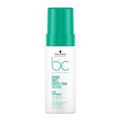 Schwarzkopf BC Bonacure volume boost perfect foam bottle, teal cap and white container