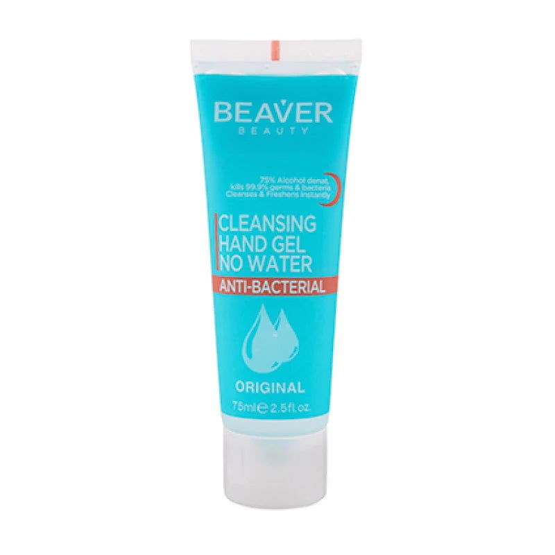 Beaver antibacterial cleansing hand gel in turquoise squeeze tube, Original 75ml