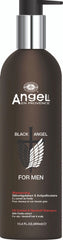 Men's oil-control and dandruff shampoo bottle, dark bottle with silver pump