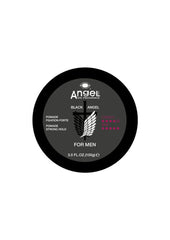 Men's Black Angel strong-hold pomade in black round jar, 100 g
