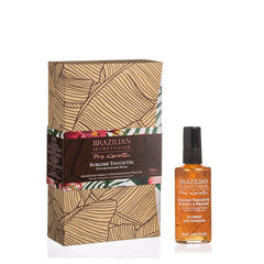 Keratin hair oil in 60 ml bottle with black cap, shown beside product box.