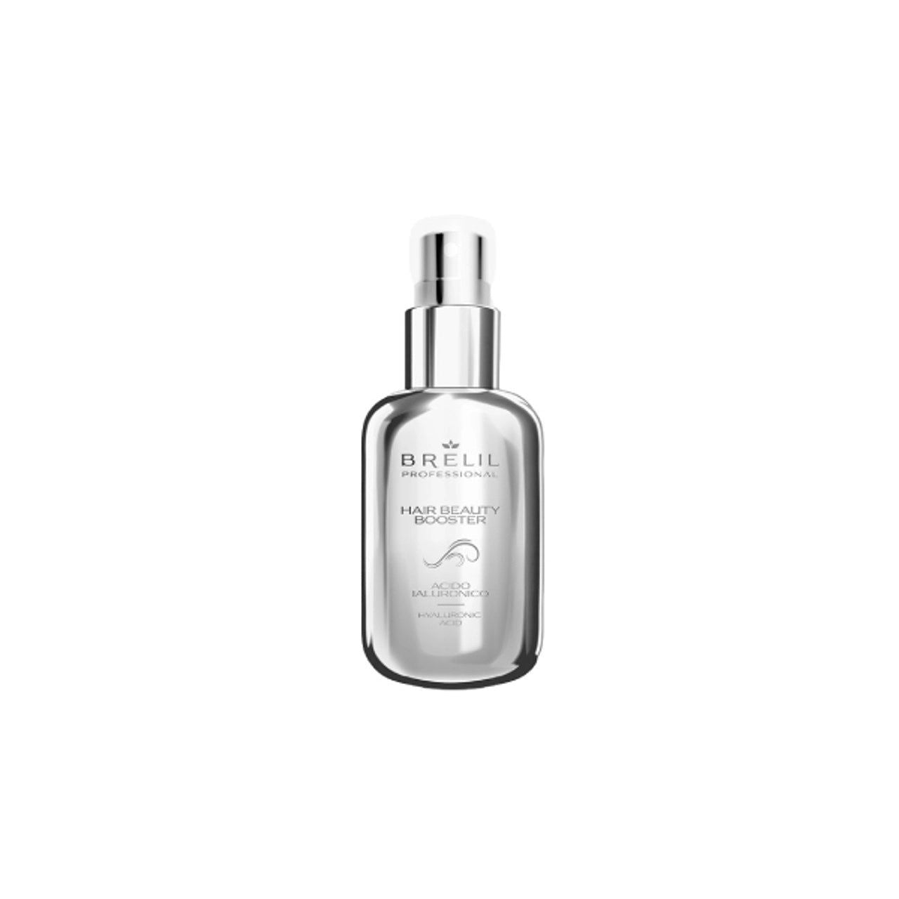 Brelil Hair Beauty Booster 30 ml glass bottle with silver pump spray cap