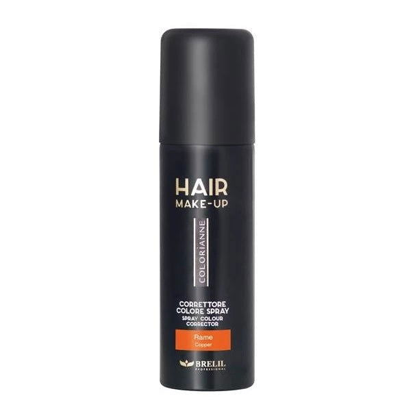 Hair color root touch up spray bottle, copper shade