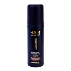 Brelil hair color root touch-up spray, light chestnut shade, dark blue bottle and cap
