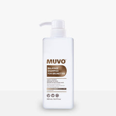 Muvo Balayage shampoo bottle for brunettes, white bottle with pump, 500 ml