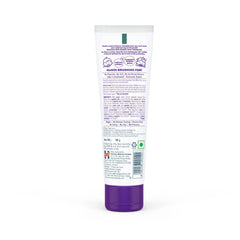 Kids bubble gum toothpaste tube back label with ingredient and barcode information