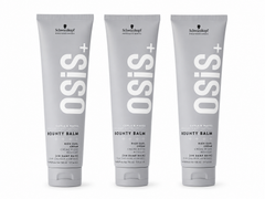Schwarzkopf OSiS+ Bounty Balm rich curl cream trio of three white tubes, curls & waves.