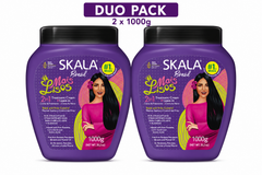 Skala Brasil Mais Lisos 2-in-1 conditioning cream duo pack, purple 1000g bottles