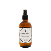 Linen and room spray, amber bottle with black pump and front label