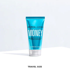 Teal hair masque tube, travel size, with silver base