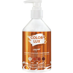 Copper color cleansing conditioner bottle with white pump dispenser, 244 ml