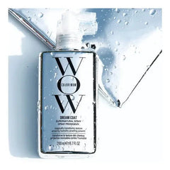 Color WOW Dream Coat anti-frizz spray bottle with clear pump, 200ml, with droplets