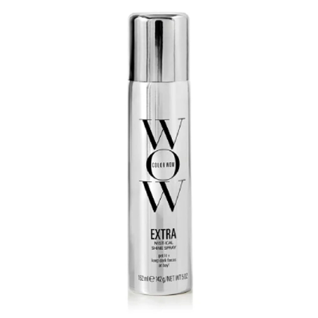 Color Wow Extra Mist-ical Shine Spray 162ml bottle, metallic silver pump sprayer