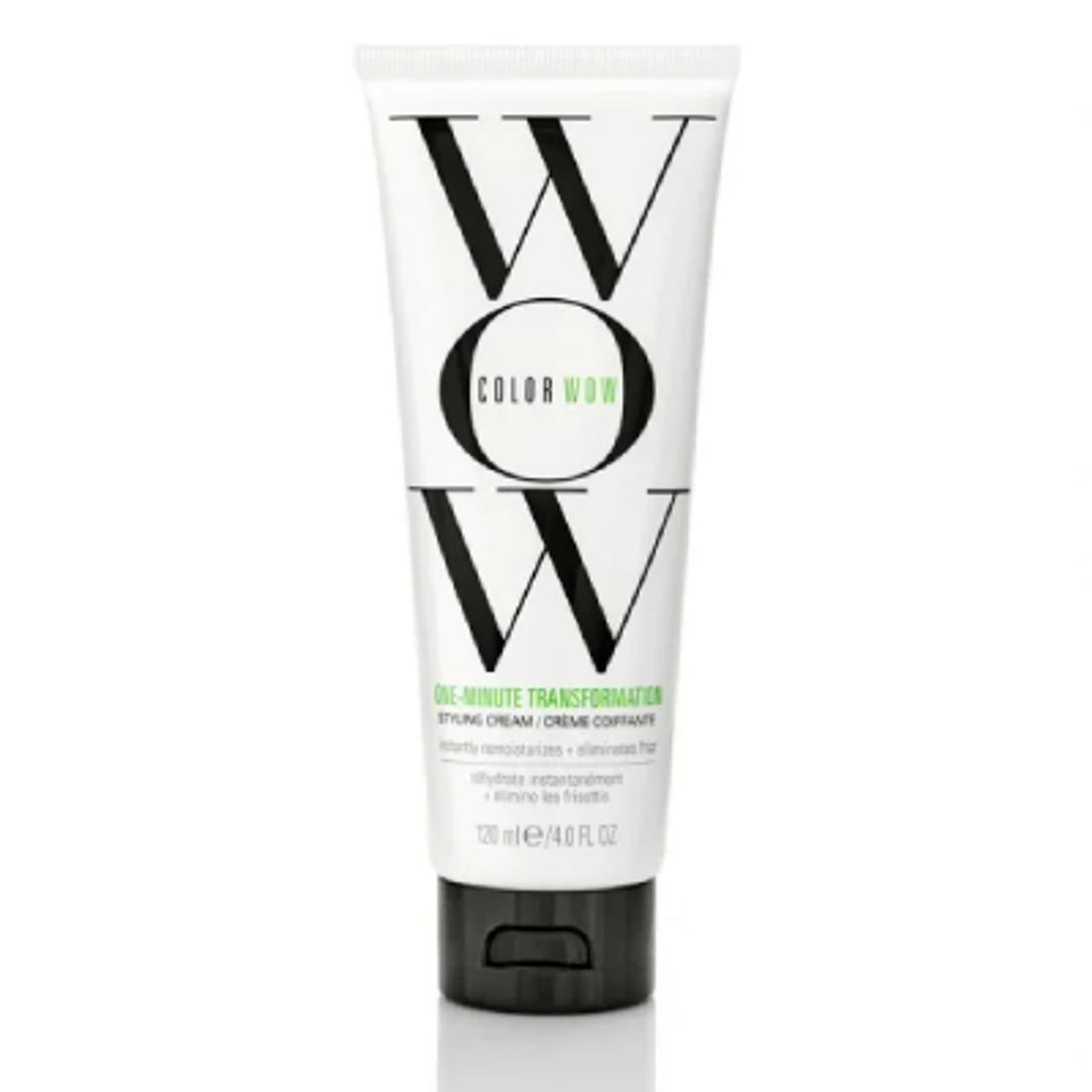 Color Wow One Minute Transformation hair cream tube, white with black label