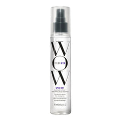 Color WOW Speed Dry blow-dry spray bottle, clear canister with black nozzle
