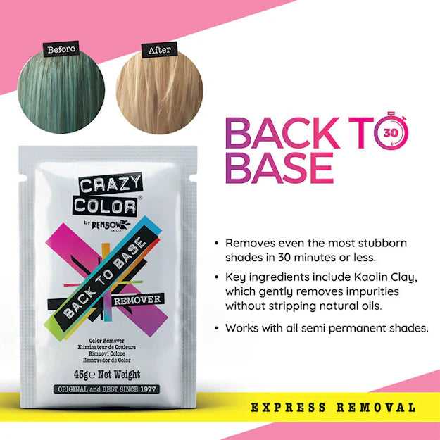 Crazy Color Back to Base remover 45 g sachet pouch