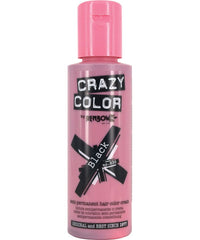 Hair dye bottle with pink cap and Black shade label