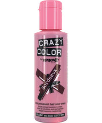 Crazy Color Bordeaux permanent hair color bottle, 100ml, pink-burgundy liquid