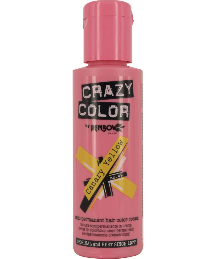 Permanent hair dye bottle in Canary Yellow shade, 100 ml