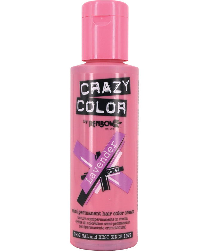 Lavender hair color dye bottle, 100ml, with cap and label detail