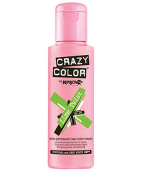 Semi-permanent hair color cream bottle, pink with green Lime Twist label