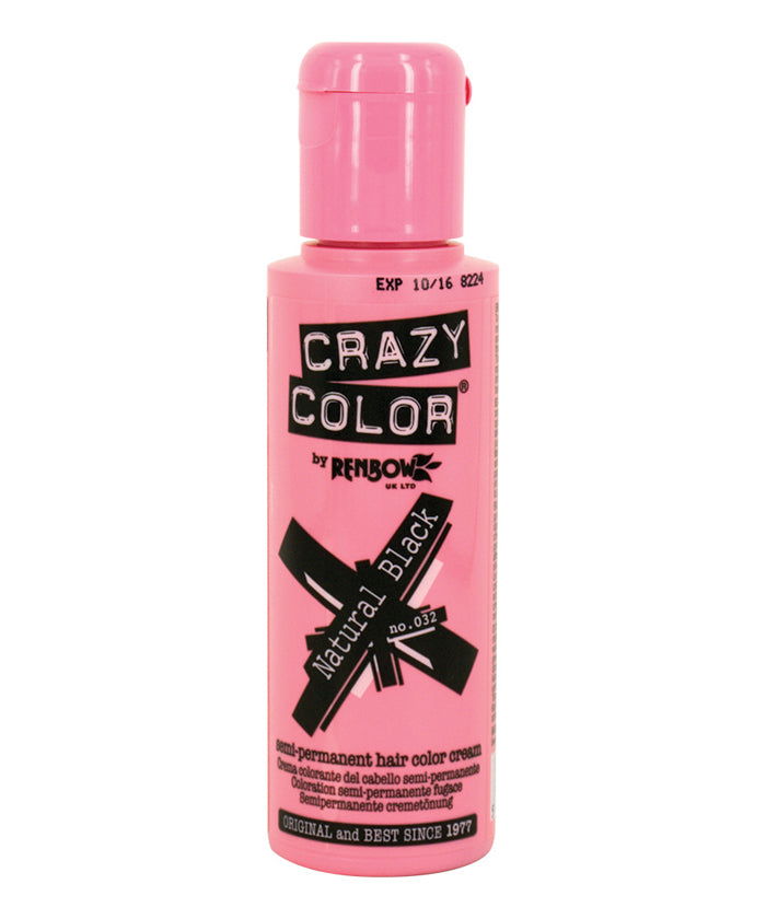 Crazy Color Natural Black hair color dye bottle, 100 ml
