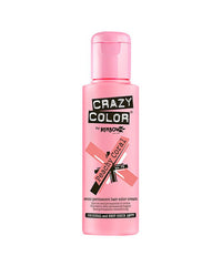 Peachy coral hair dye bottle, 100 ml, pink cap and label