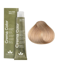 Hair color cream tube and box in platinum blonde beige, 65 ml
