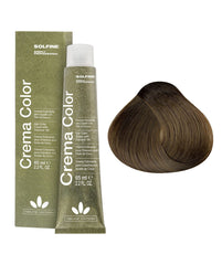 Solfine Crema Color hair color cream tube and box, 65 ml, light golden chestnut