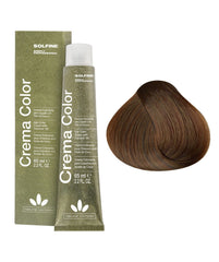 Hair color cream tube with 65 ml, coffee brown shade, SOLFINE packaging.