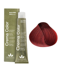 Hair color cream 65 ml tube with matching box and burgundy hair swatch