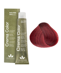 Scarlet hair color cream tube and box, 65 ml with burgundy shade swatch