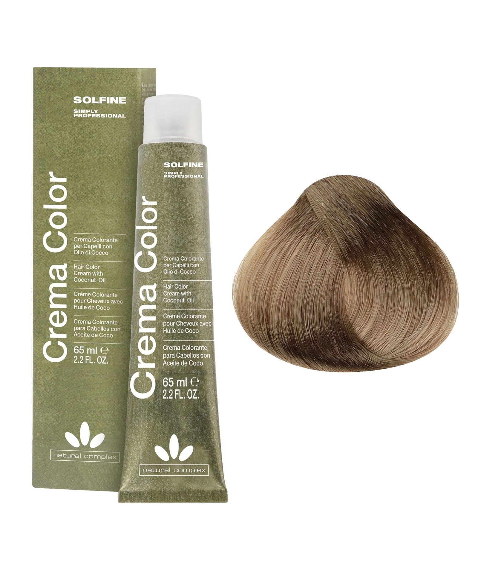 Hair color cream tube and box, 65 ml