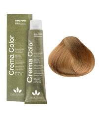 Hair color cream tube and box, light golden blonde shade, 65 ml