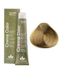 Hair color cream tube with box and light blonde hair swatch, 65 ml