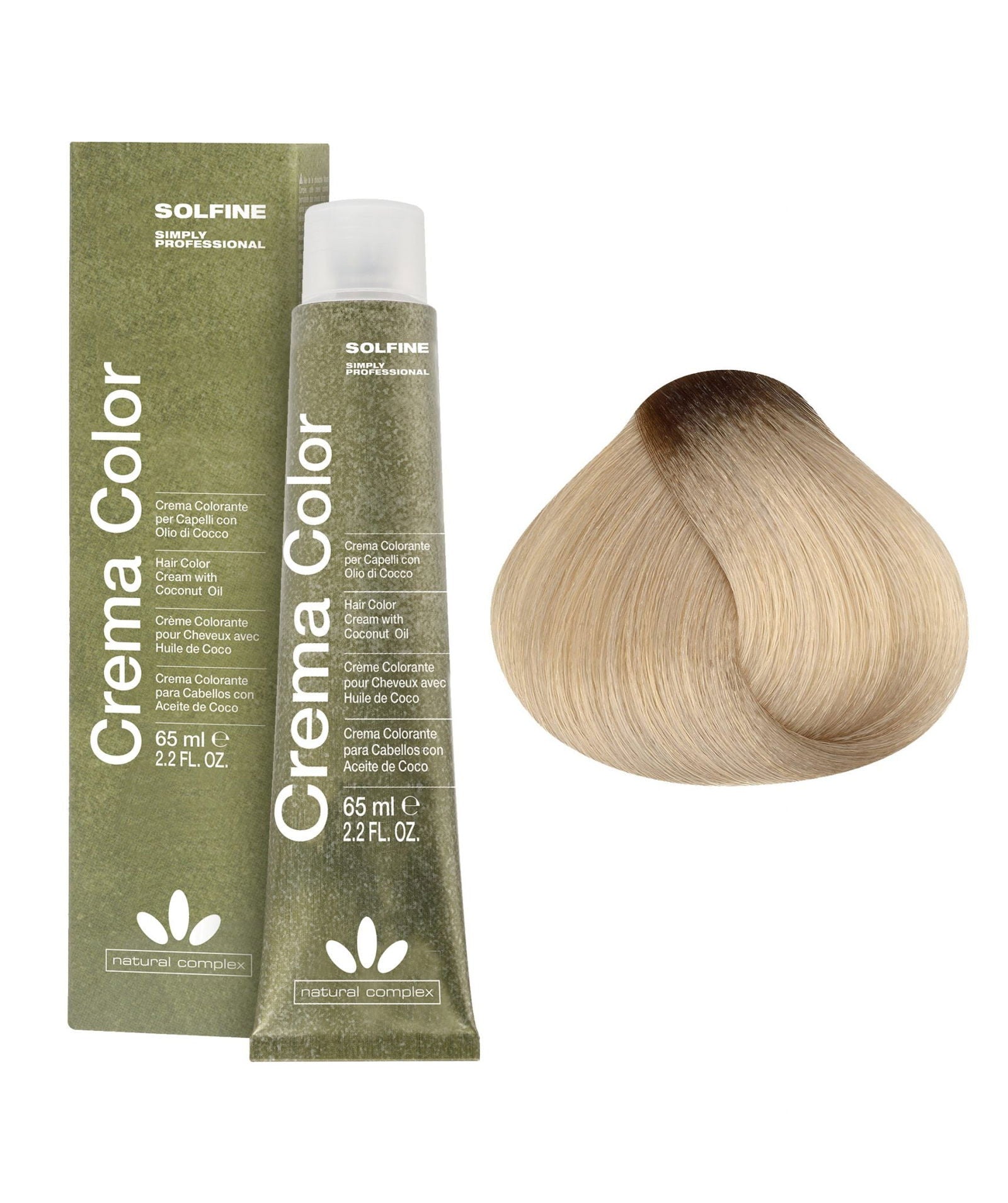 Hair color cream set with tubes, very light blonde shade, 65 ml