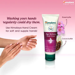 Himalaya Age Defying Hand Cream tube with hand model